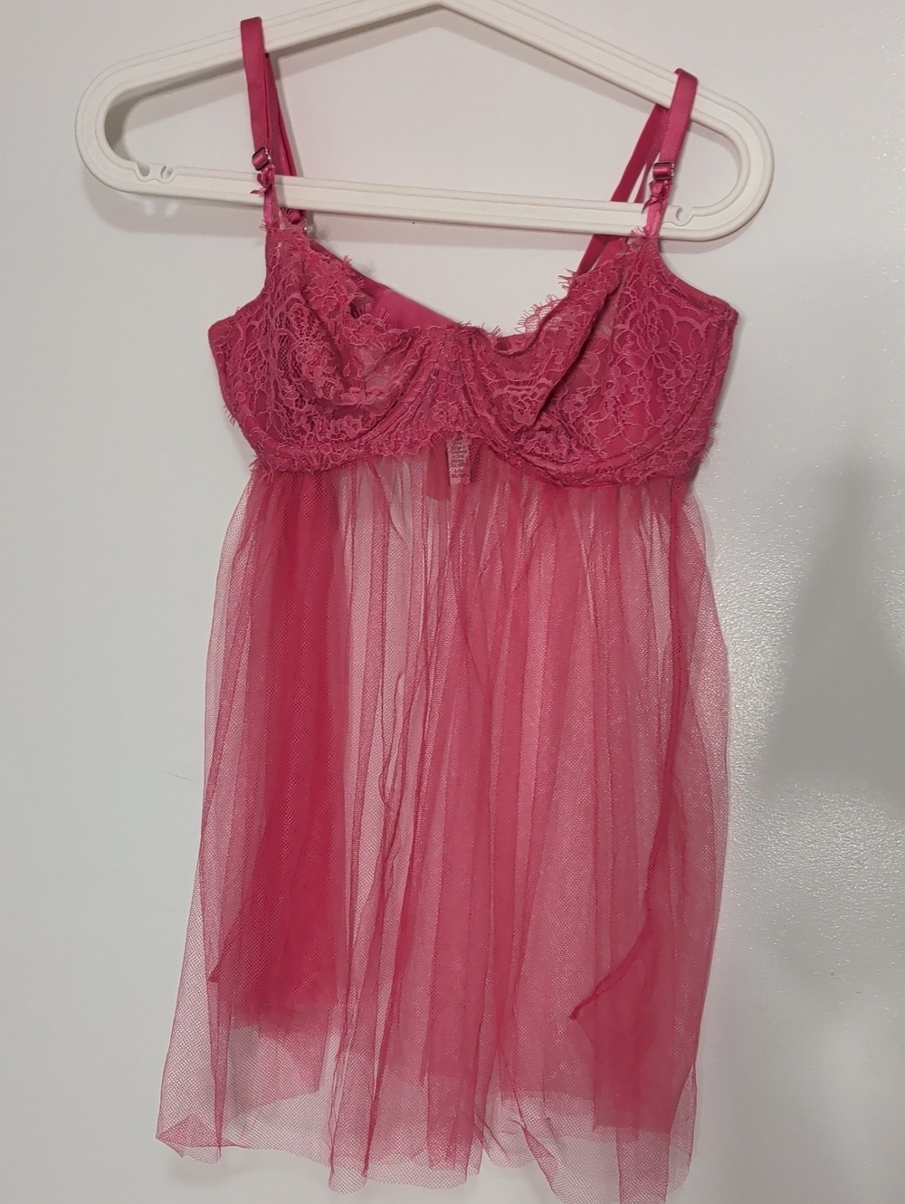 Victoria's Secret mesh babydoll nightie LARGE NWT